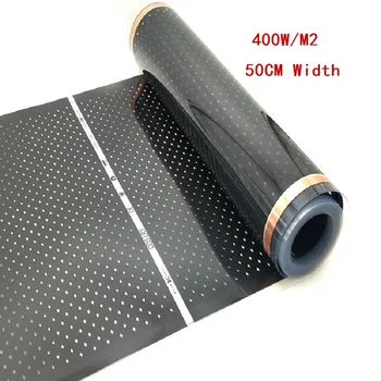 Всички размери 400 W/м2 Инфрачервена въглеродните филм за подгряване на пода, AC220V, нисък електрически мат топло