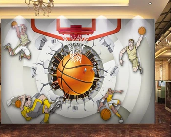 beibehang Нови 3D тапети творческата личност на Баскетболната зала на спортисти стръмен фон за инструменти papel de parede 3d тапети