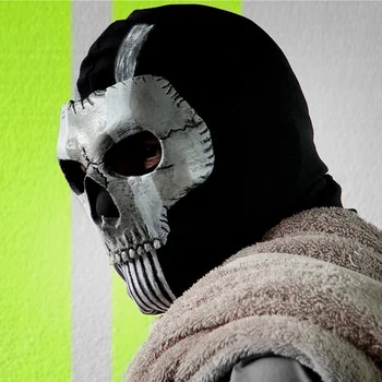 Ghost mask V2 - Operador MW2 еърсофт COD Cosplay, страйкбольная тактическа маска с череп, Пълен с маска