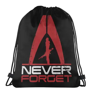 Никога Не Забравяйте Mass Effect Soldier RPG Игра Чанти на съвсем малък Спортни Водоустойчива Чанта За Съхранение, Организиран от Комплект, Имат Веревочная Чанта