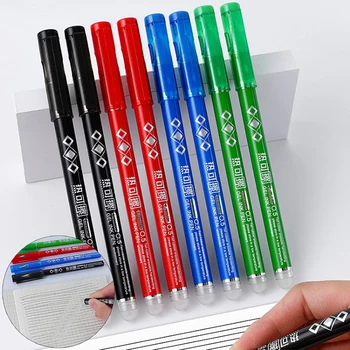 1 бр. комплект Магически стираемых химикалки, цветни стираемые гел химикалки 0,5 мм, моющаяся дръжка за училище на офис-канцеларски материали, офис Консумативи