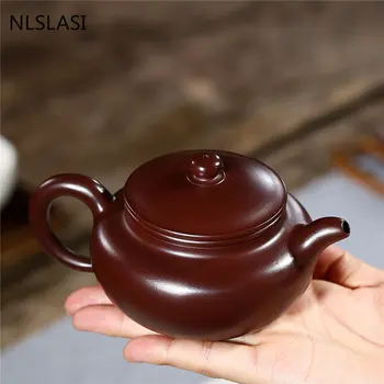 WSHYUFEI автентичен Исинский чайник zisha tea pot Необработанная руда Лилаво мръсотия Китайски чайник ръчно изработени лилаво глинени съдове за напитки 210 мл