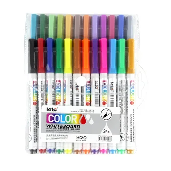 24 Цвят, молив за черната дъска, маркери, Стираемый маркер на водна основа, нетоксичная обучение писалка за писане и рисуване за деца 2023