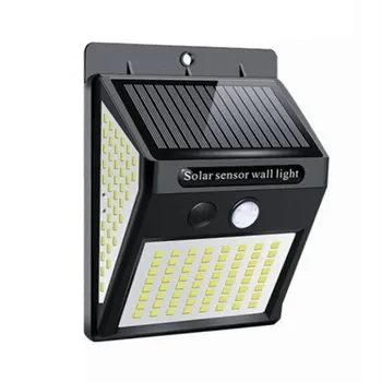 144 LED Слънчев, с монтиран на стената лампа, водоустойчив външен датчик за Движение PIR, Слънчева Лампа за пътека, градина, двор, улица, двор, аварийно осветление