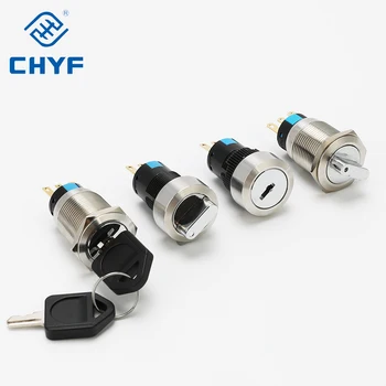 CHYF 16/19/22 мм 22 мм, on-off с защелкиванием IP65/IP67 Водоустойчив Електрически мебелни дръжки за ключове Бутон за превключване на