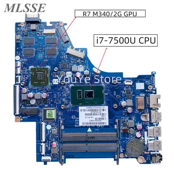 Възстановена дънна платка за лаптоп HP 15-BS 924757-601 924757-001 LA-E801P с процесор i7-7500U ах италиански хляб! r7 M340/2G GPU DDR4 MB