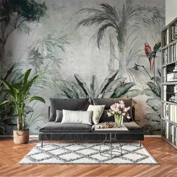 beibehang потребителски листа от тропически растения в скандинавски стил, модерни тапети, изчистен ТЕЛЕВИЗИЯ-на фона на 3D стикери за стена, начало декор, хол