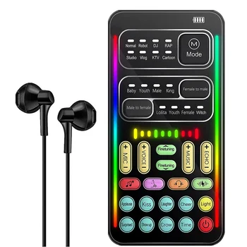 Устройство за промяна на гласа с ръчен микрофон, с устройство за промяна на гласа със звукови многофункционални ефекти за телефона/Xbox/Switch (I900)
