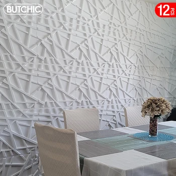 12шт 50x50 см 3D стенни панела с Геометрична линия 3D стикер на стената тапет стенопис diamond дизайн декор теракот 3d форма на козметична стая на 90-те
