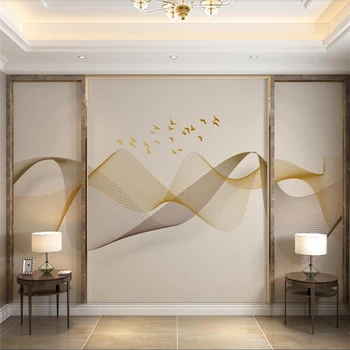 Потребителски тапети 3d модерен минималистичен абстрактен силует на птица художествена концепция на инфинити фон на стената на хола спални Тапети