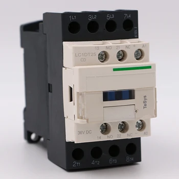 Електрически магнитен контактор за постоянен ток LC1DT25CD 4P 4NO LC1-DT25CD 25A 36V Макара за постоянен ток