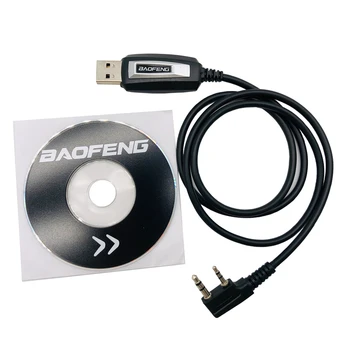 Оригинален Лаптоп USB-кабел за Програмиране Baofeng С компакт диск Със софтуер За Двупосочна Уоки Токи UV-5R BF888S UV-82 UV-3R +