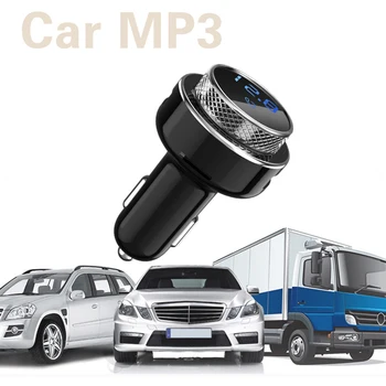 Автомобилен FM трансмитер GC16, безжичен модулатор, Bluetooth-съвместима хендсфри, TF U Диск, MP3 плейър, бързо зарядно с два USB QC3.0