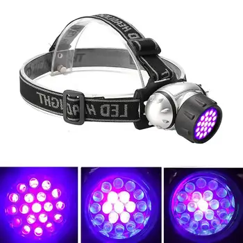 19LED UV ултравиолетова светлина Blacklight Многофункционален прожектор-светкавица За петна урината домашни любимци Портативен Черно лампа на открито